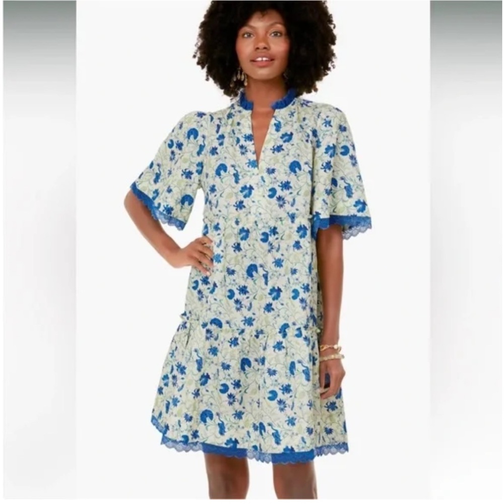 Tuckernuck Bluebird Melody Crawford Linen Blend Mini Dress XS New NWT - Picture 2 of 12